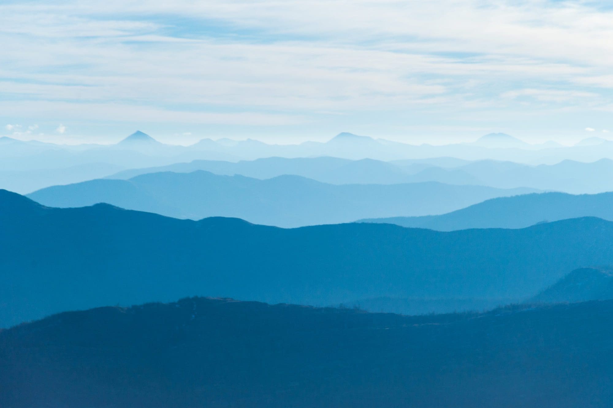 Layers of mountains in a good display of mountainscape photography