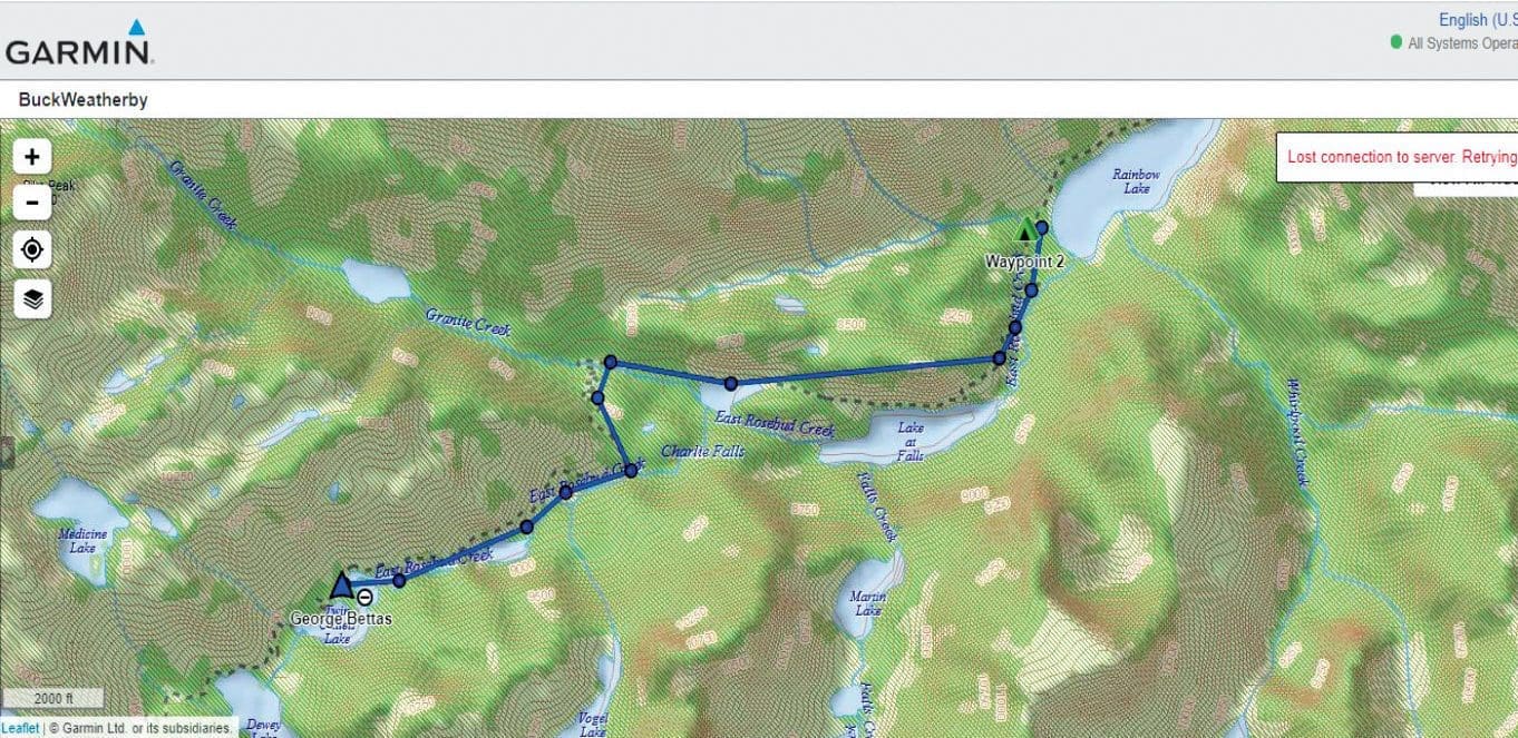example of using a GPS map for horseback hunting
