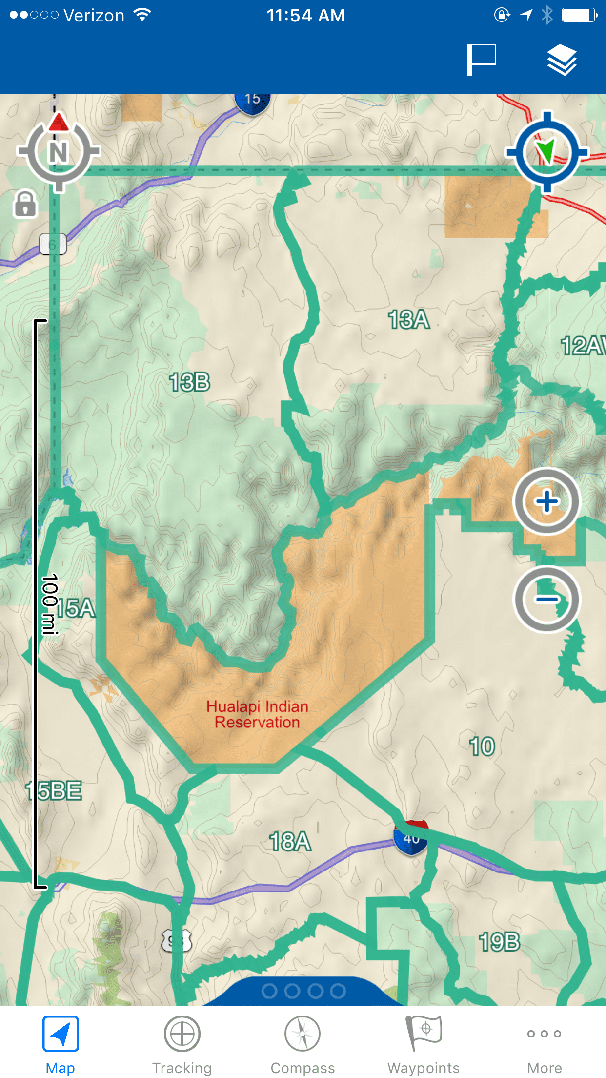 Earthmate hunting app showing different hunting units