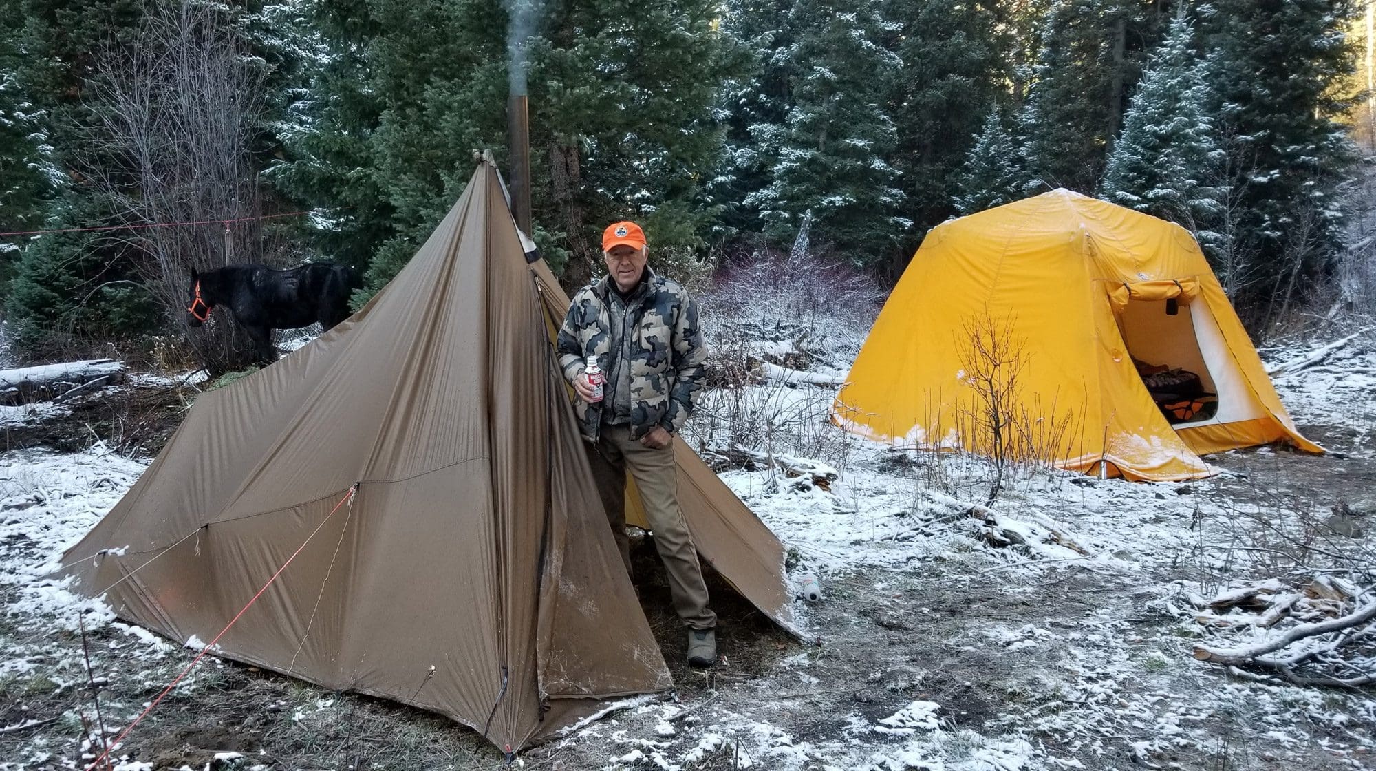 George Bettas elk hunting with horses